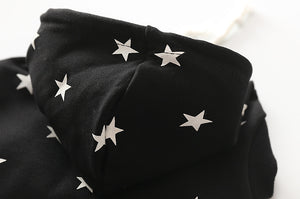 Sleeveless Star Print Hoodie