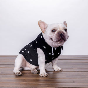 Sleeveless Star Print Hoodie