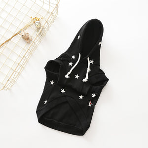 Sleeveless Star Print Hoodie