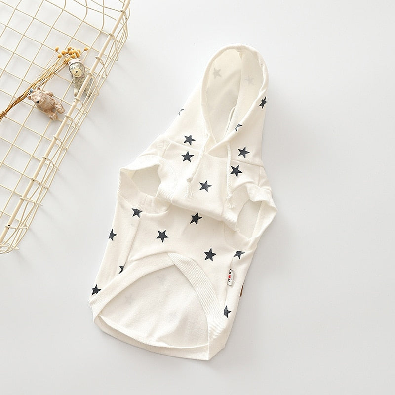 Sleeveless Star Print Hoodie