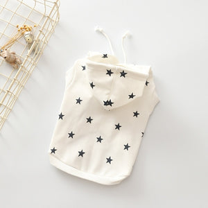 Sleeveless Star Print Hoodie